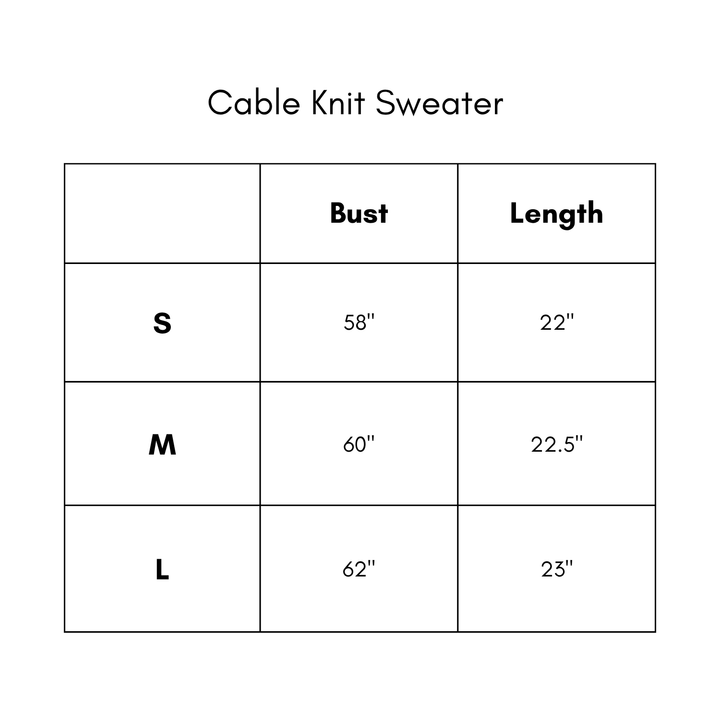 Cable Knit Sweater - Ecru