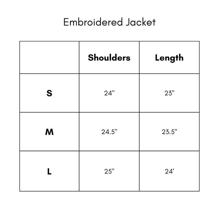 Embroidered Jacket - Navy