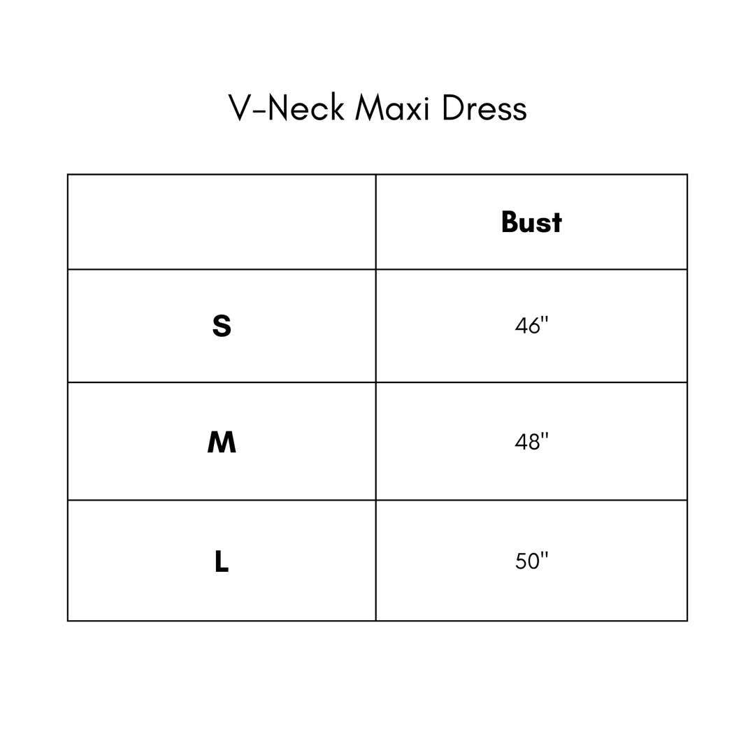 V Neck Maxi Dress - Burgundy