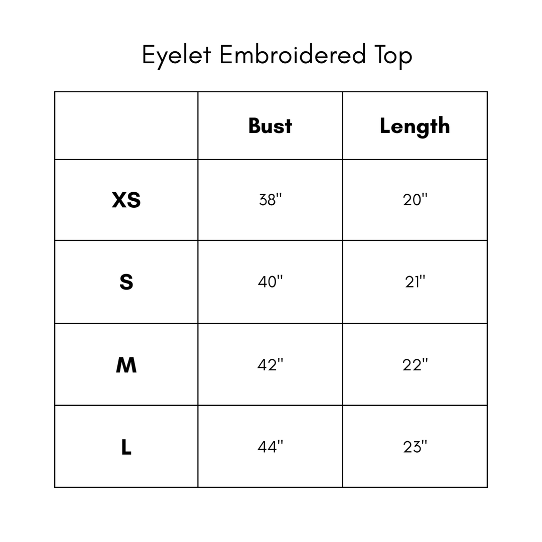 Eyelet Embroidered Top - White