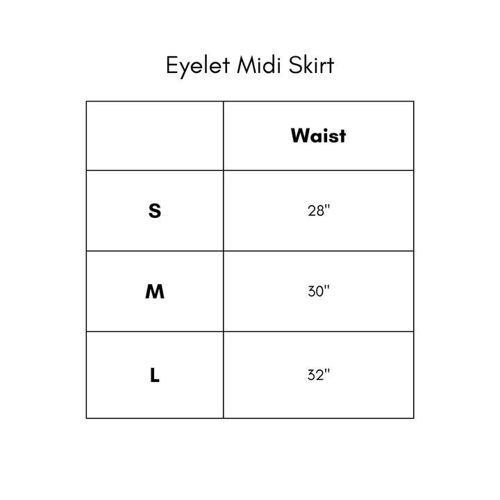 Eyelet Midi Skirt - Lemon