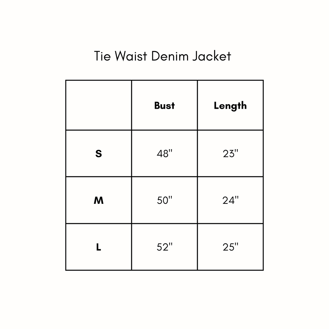 Tie Waist Denim Jacket