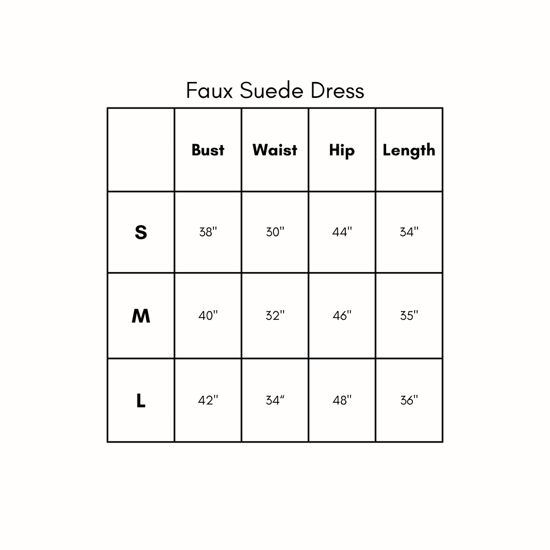 Faux Suede Dress - Wood *RESTOCKING*