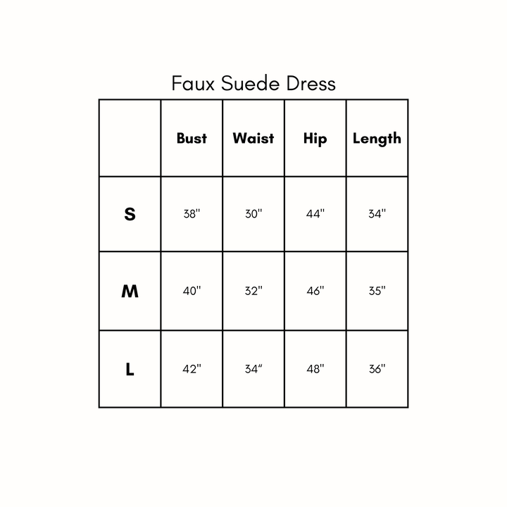 Faux Suede Dress - Wood *RESTOCKING*