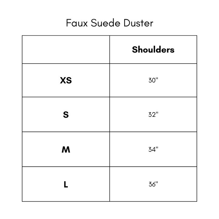 Faux Suede Duster - Brown