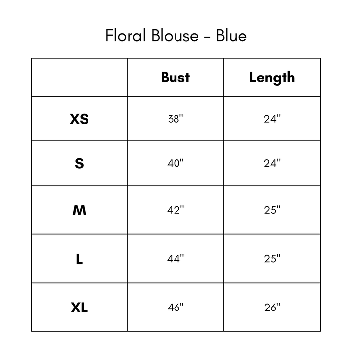 Floral Blouse - Blue