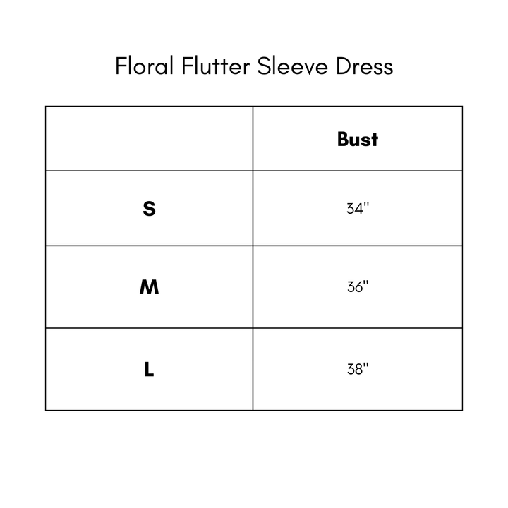 Floral Flutter Sleeve Dress