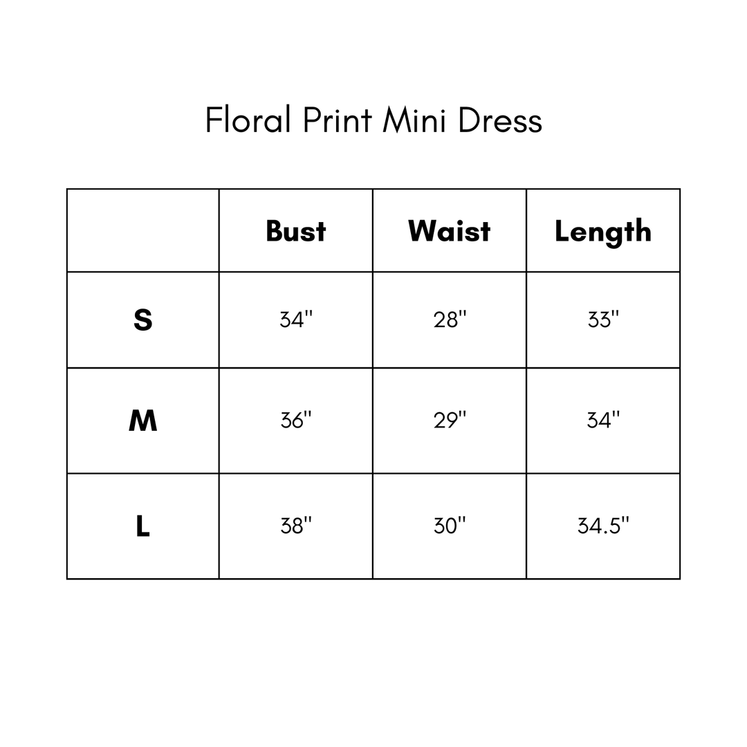 Floral Print Mini Dress - Pink