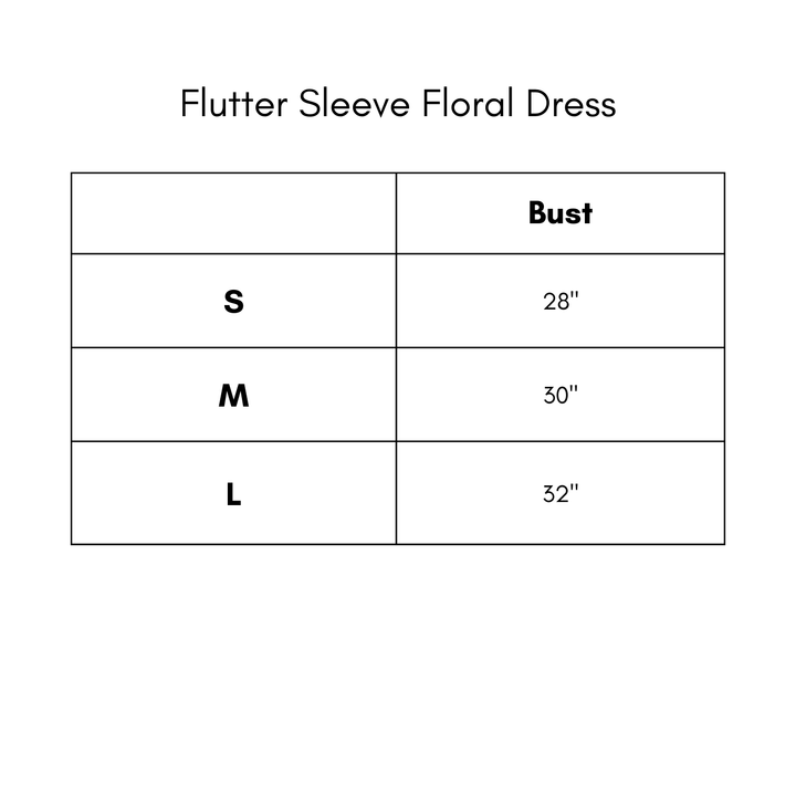 Flutter Sleeve Floral Dress