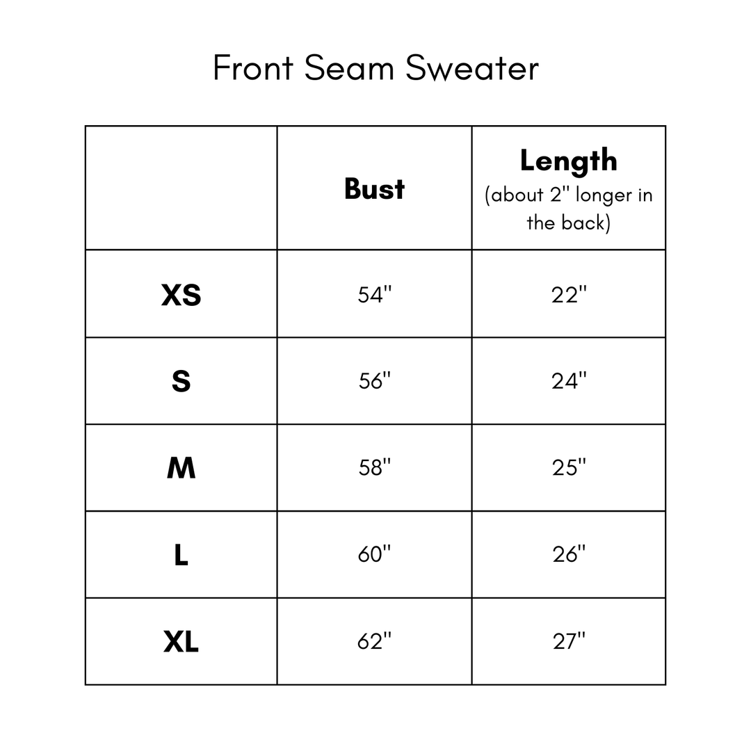 Front Seam Sweater - Cream