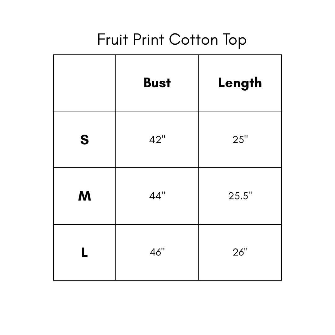 Fruit Print Cotton Top
