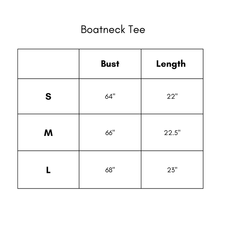 Boat Neck Tee - White