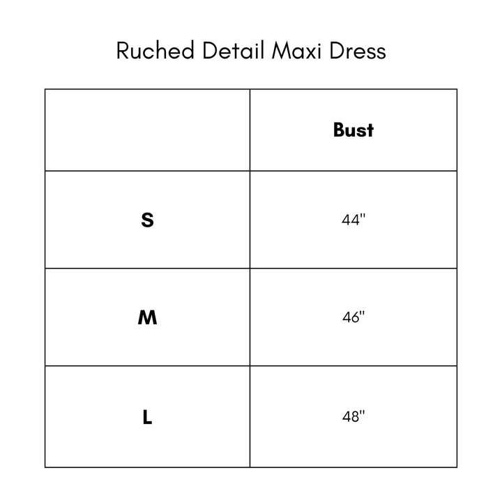 Ruched Detail Maxi Dress - Light Wash