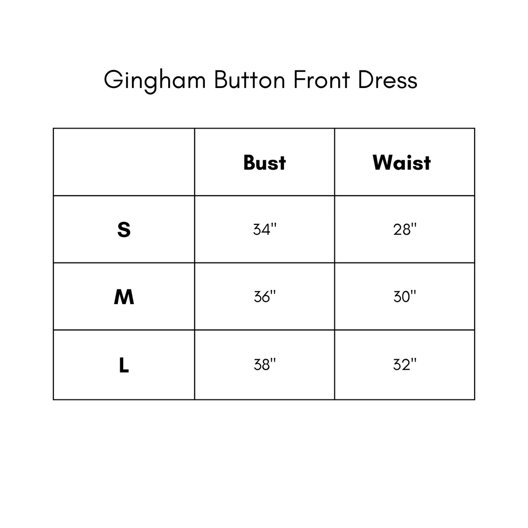 Gingham Button Front Dress