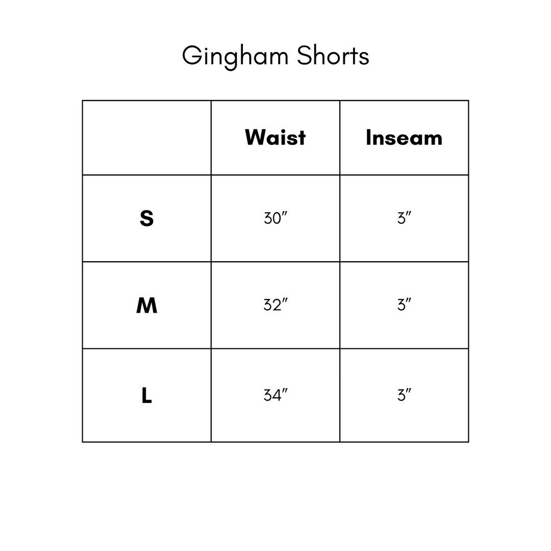 Gingham Shorts - Tan