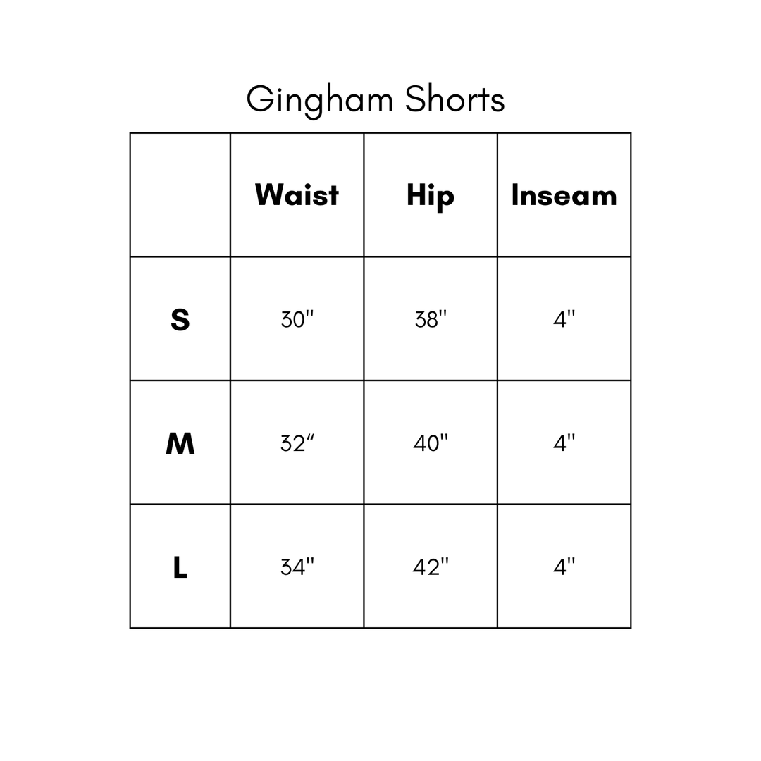 Gingham Shorts - Burgundy