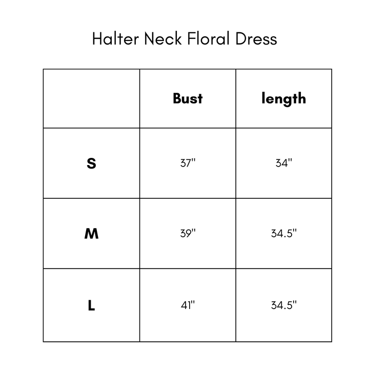 Halter Neck Floral Dress