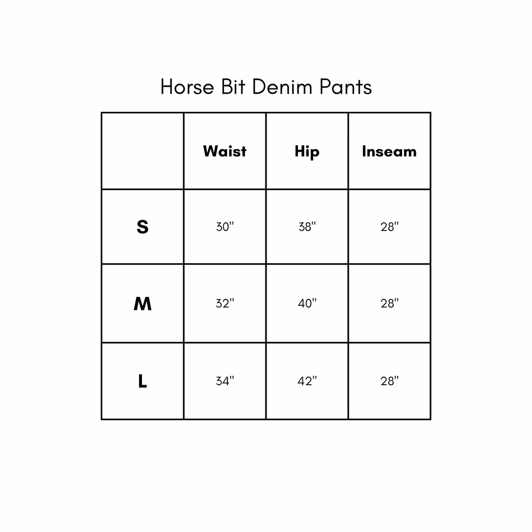 Horse Bit Denim Pants - Tan