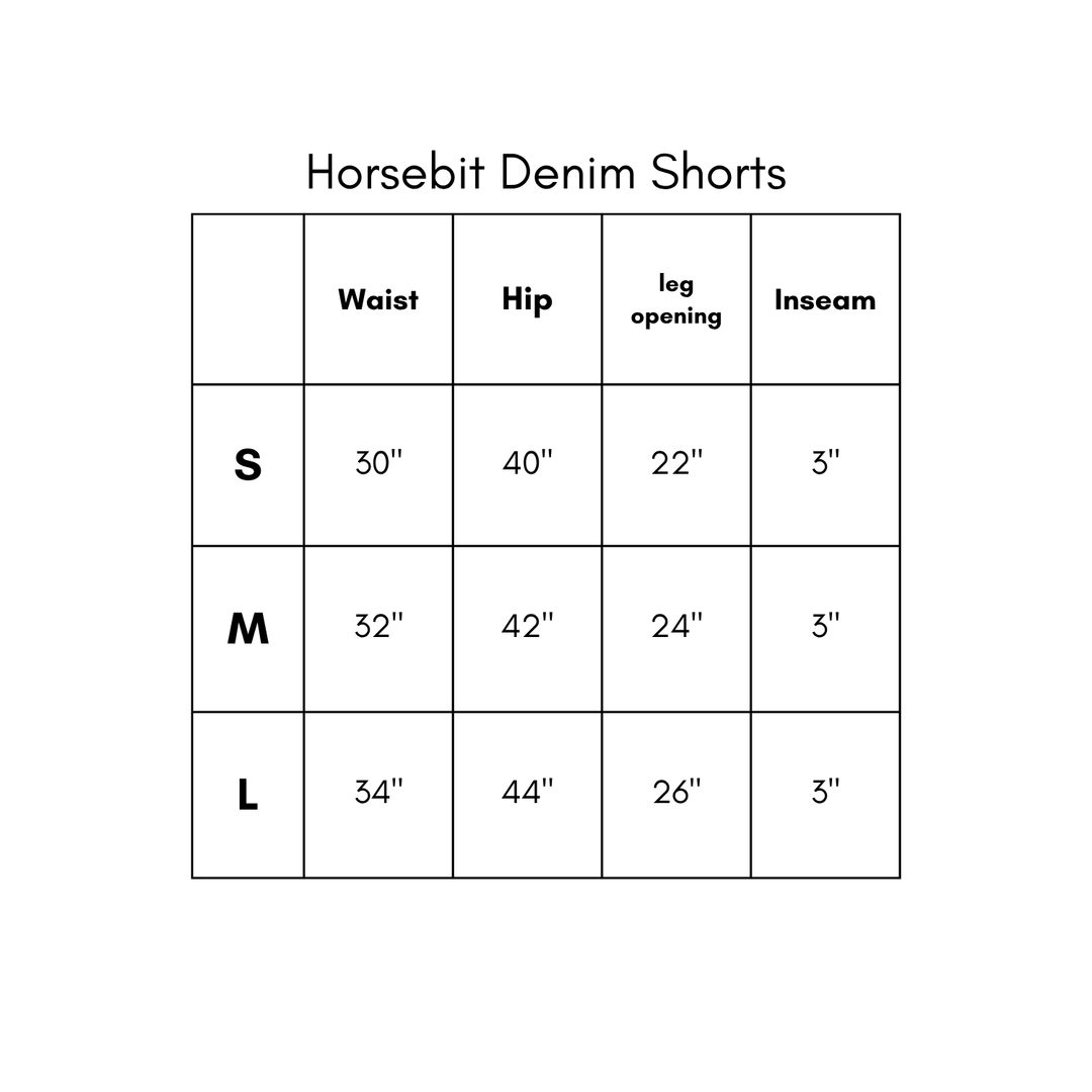 Horsebit Denim Shorts - Brown