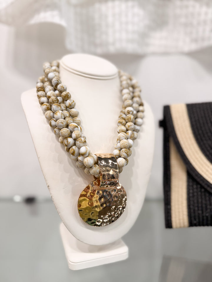 Multilayer Beaded Statement Necklace