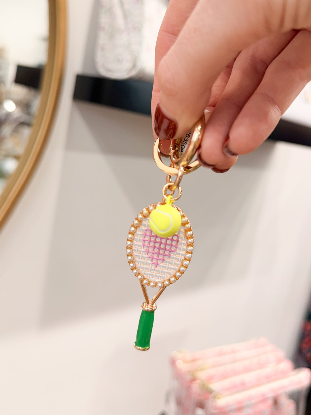 Tennis Heart Keychain
