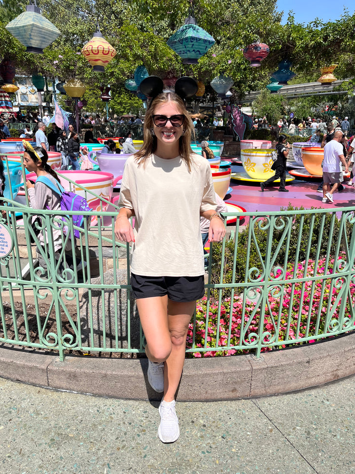 Oversized Boxy Tee - Champagne