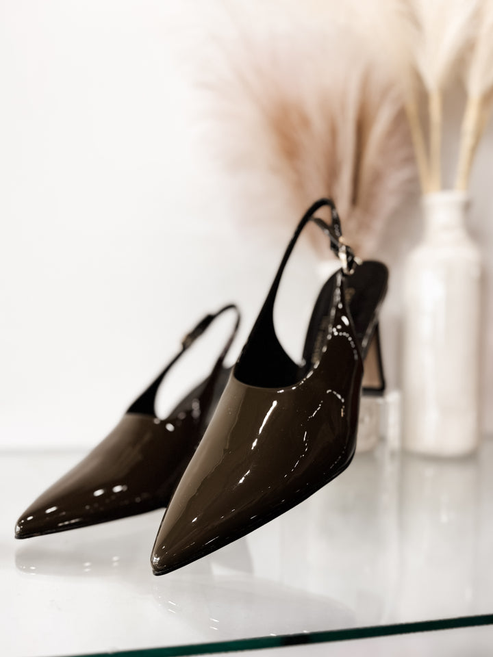 Chinese Laundry Rival Patent Heels - Olive