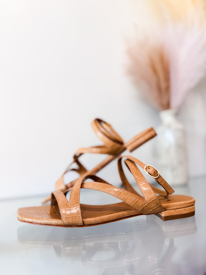 Shu Shop Cecilia Sandal - Camel Croco