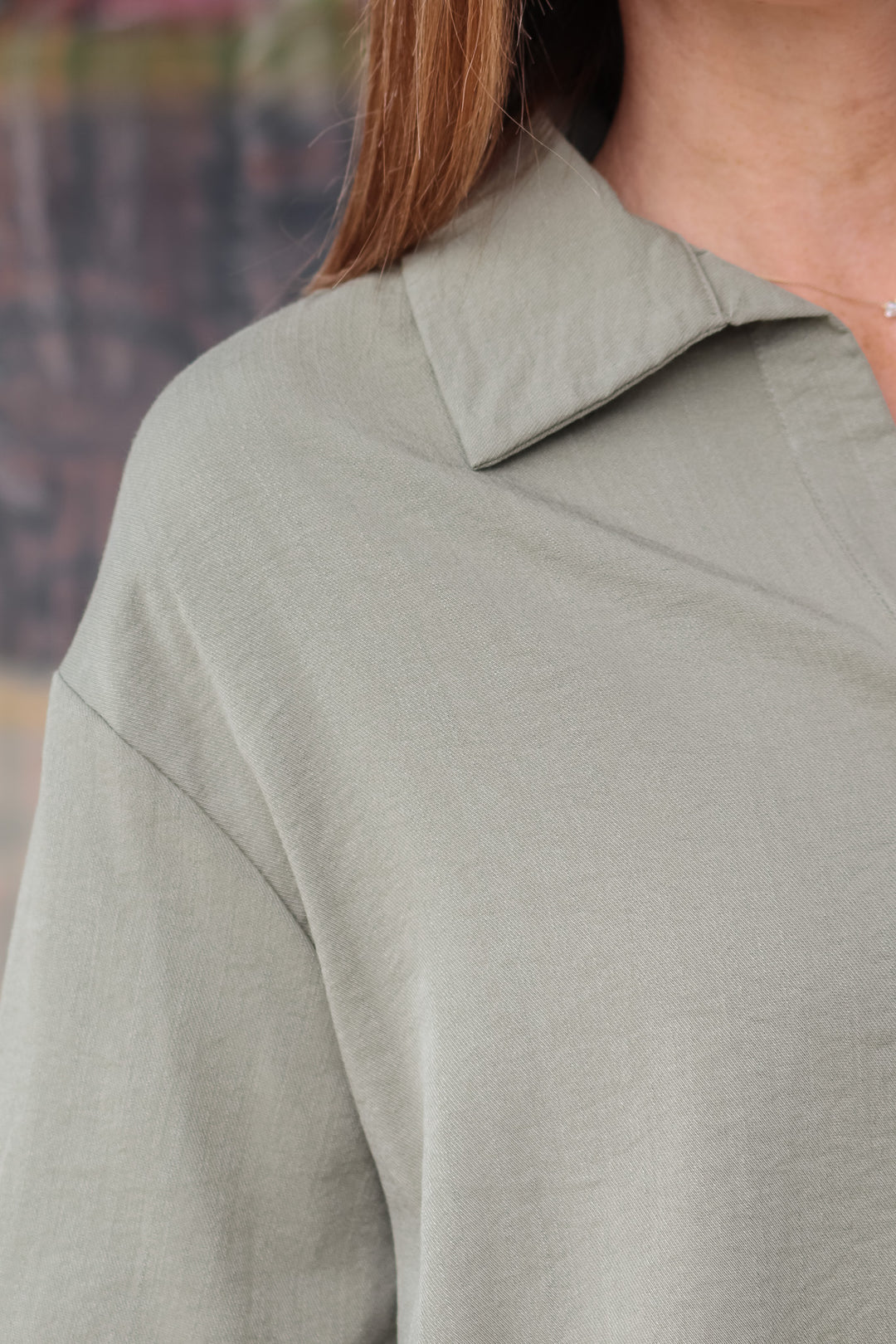 Collared Top - Olive