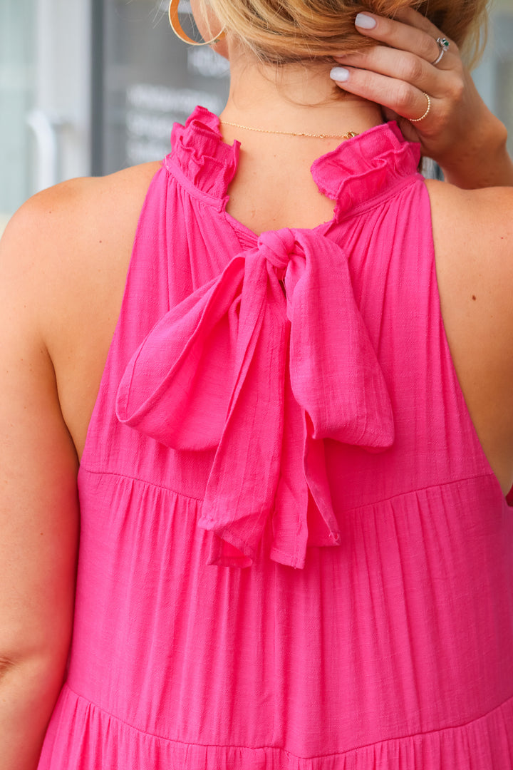 Tiered Maxi Dress - Pink