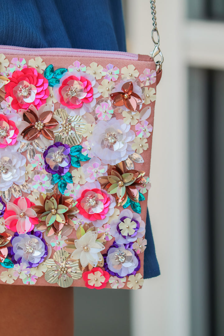 Flower Detail Crossbody