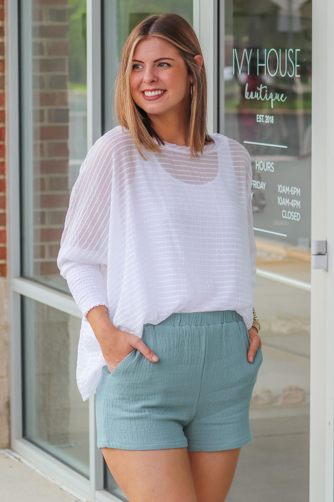 Blue Bell Shorts - Dusty Blue