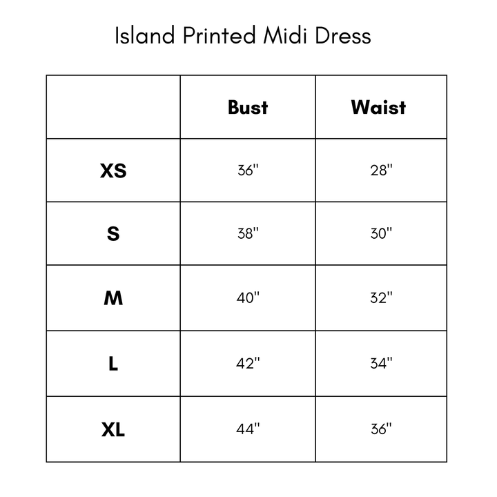 Island Printed Midi Dress