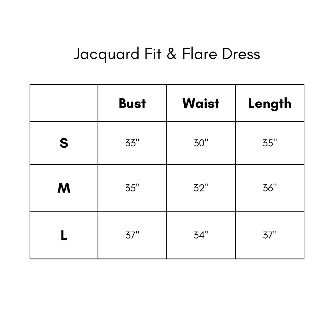 Jacquard Fit & Flare Dress - Hot Pink