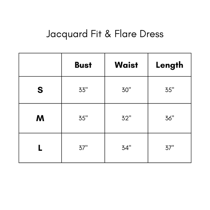 Jacquard Fit & Flare Dress - Hot Pink