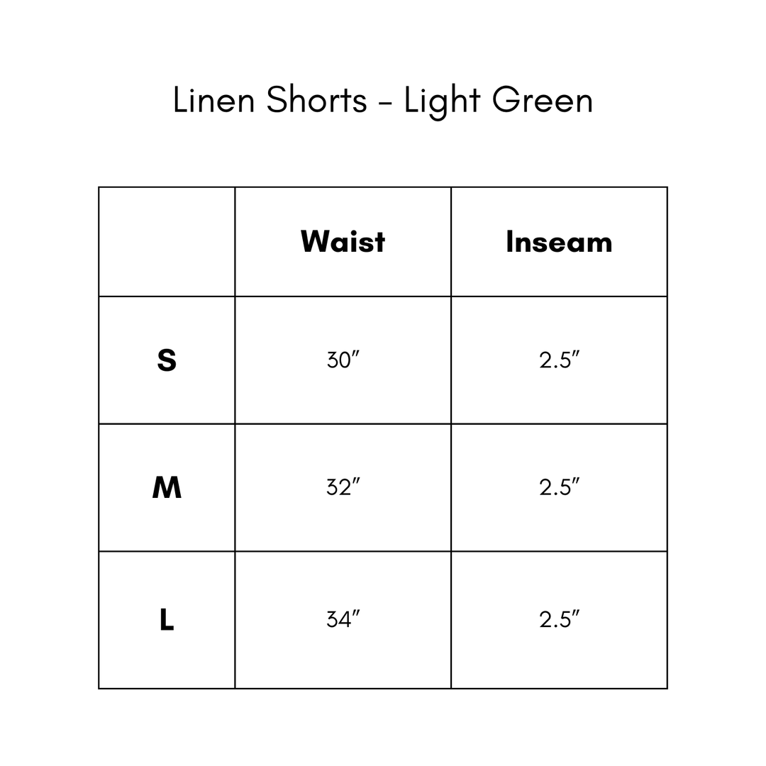 Linen Shorts - Light Green