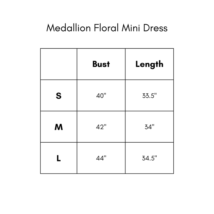 Medallion Floral Mini Dress - Blue