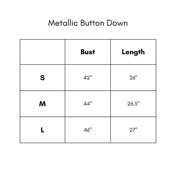 Metallic Button Down Top - Taupe