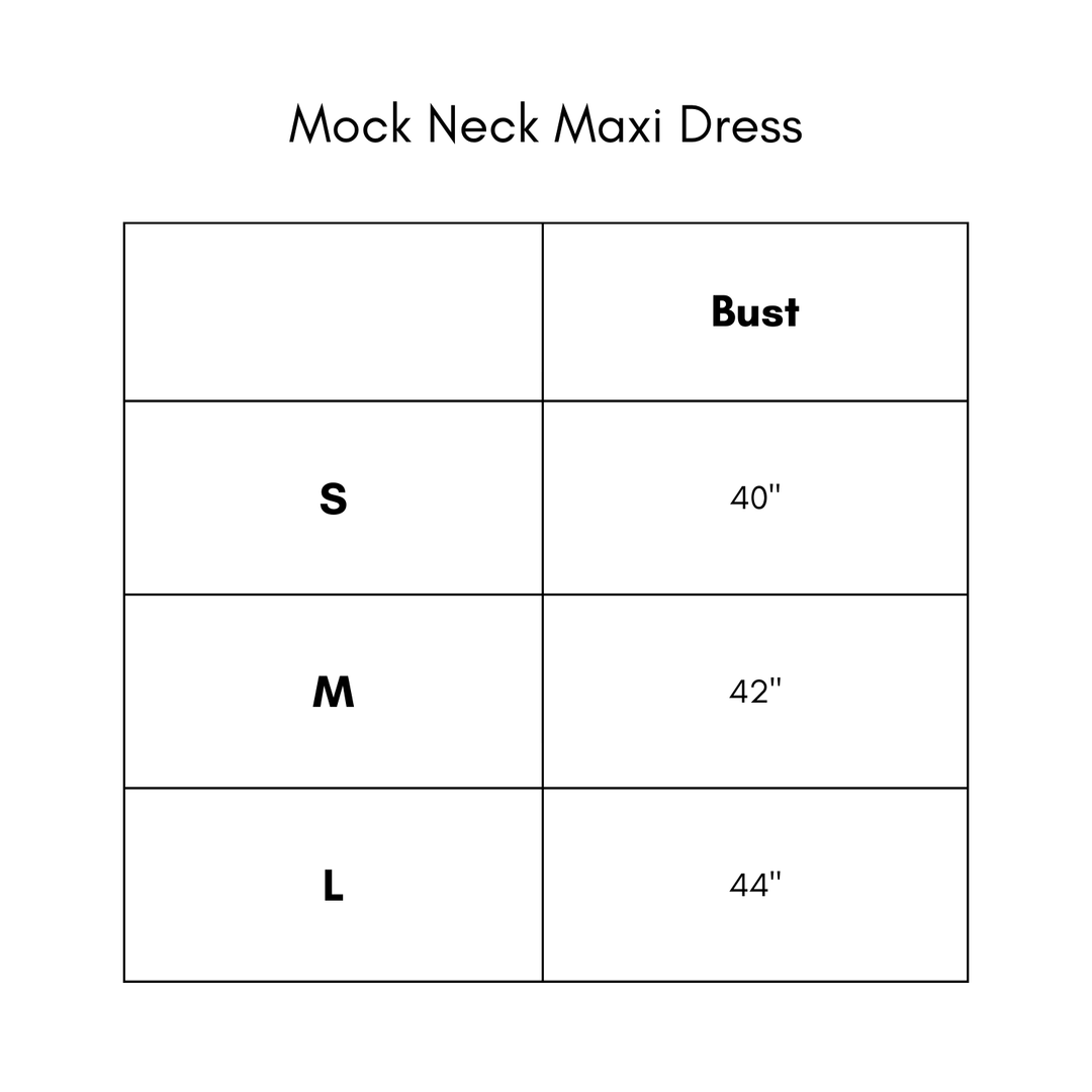 Mock Neck Knit Maxi Dress - Oatmeal