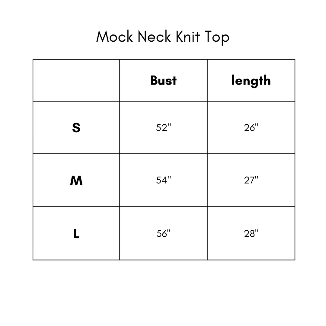 Mock Neck Knit Top - Twig