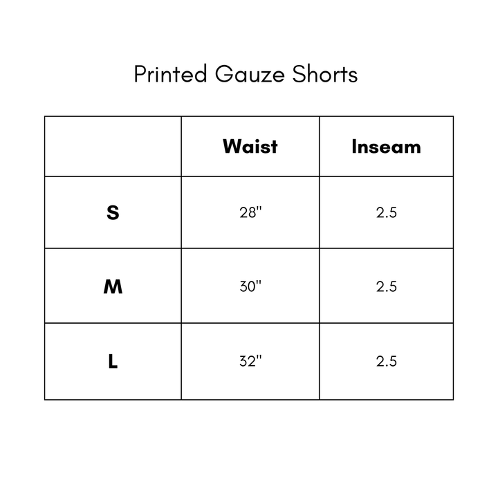 Printed Gauze Shorts