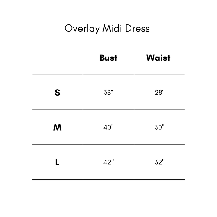 Overlay Midi Dress - Blue