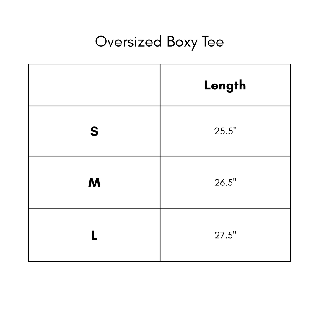 Oversized Boxy Tee - Sky