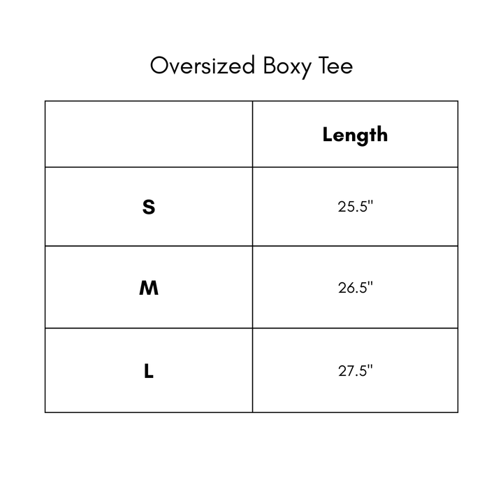 Oversized Boxy Tee - Sky