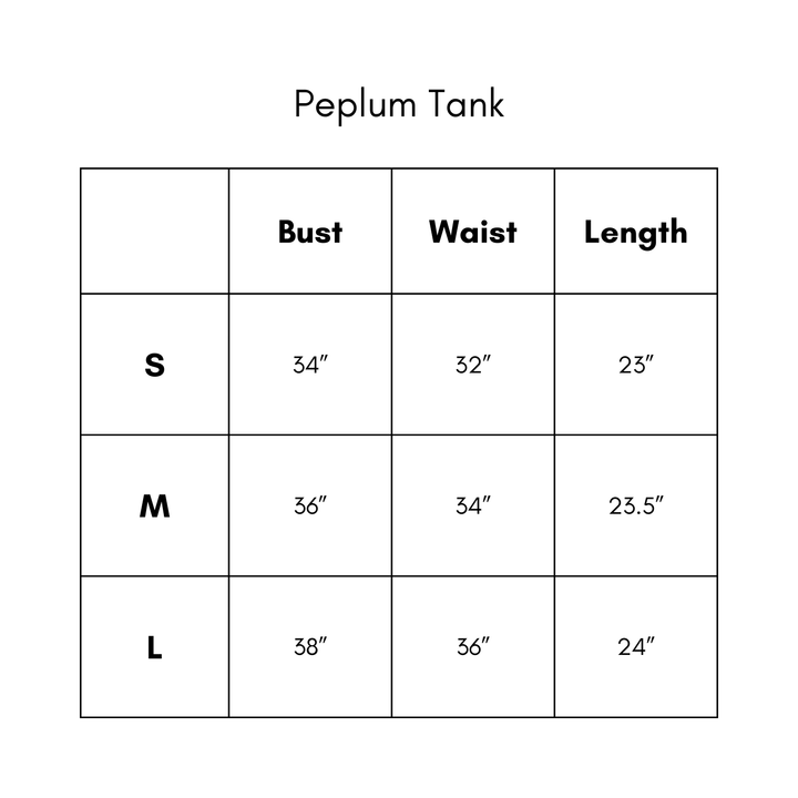 Peplum Tank - Red