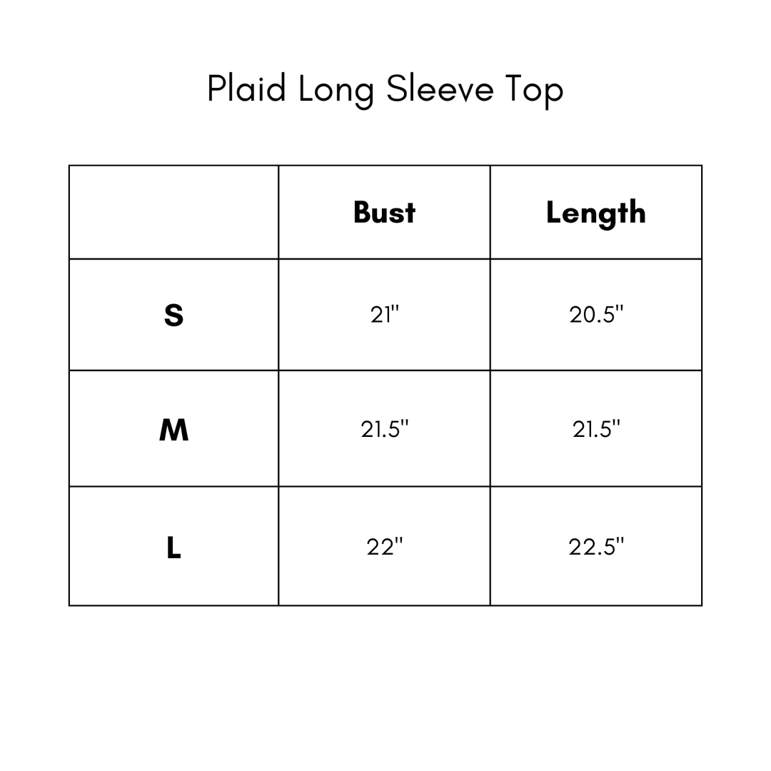 Plaid Long Sleeve Top
