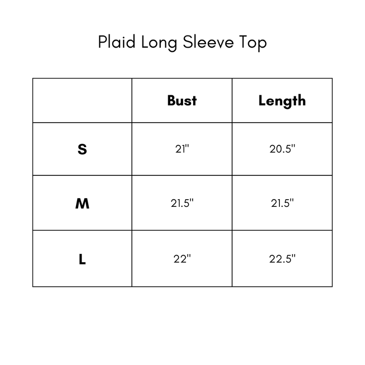 Plaid Long Sleeve Top