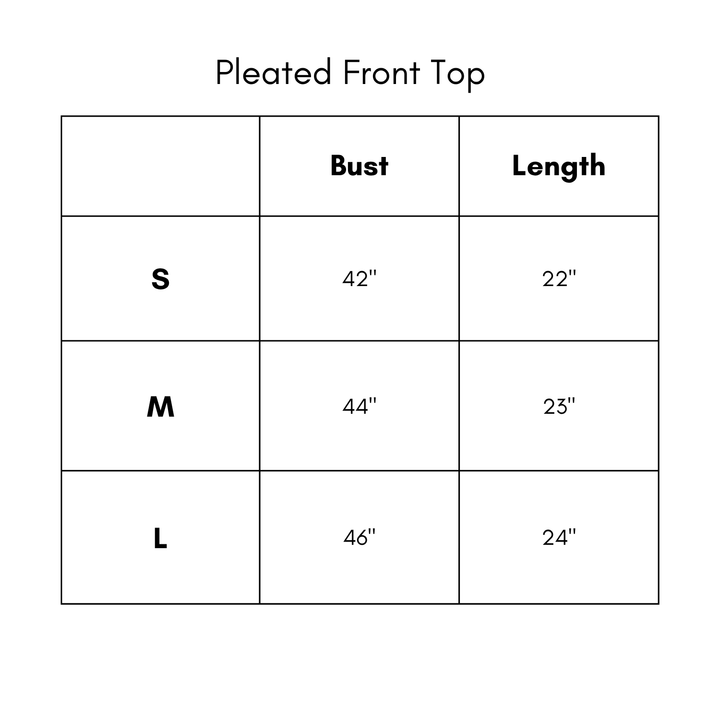 Pleated Front Top - Burgundy