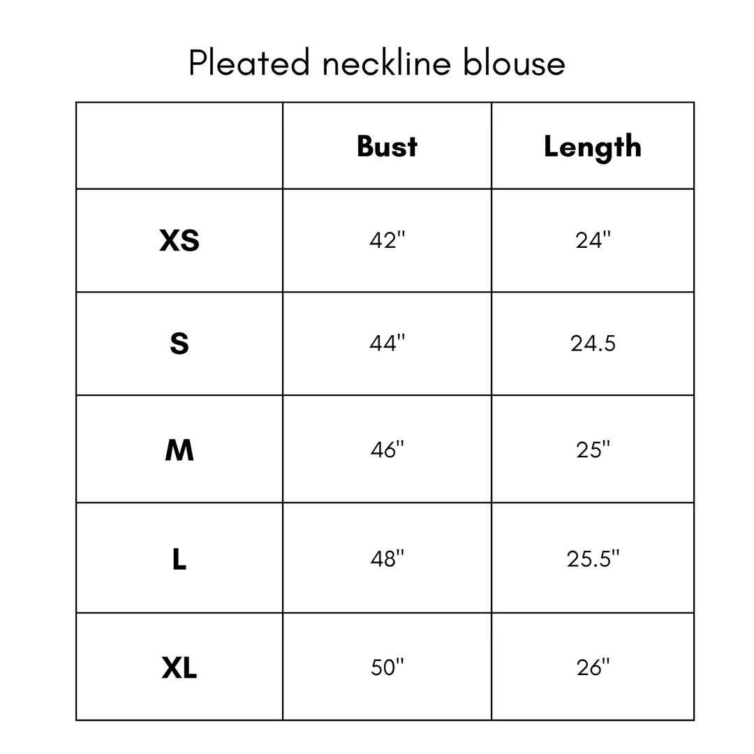 Pleated Neckline Blouse - Jade Green