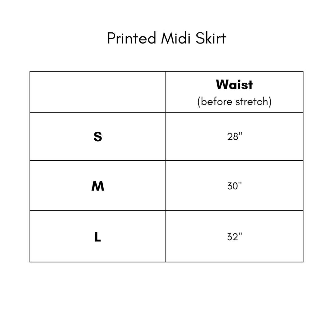 Printed Midi Skirt